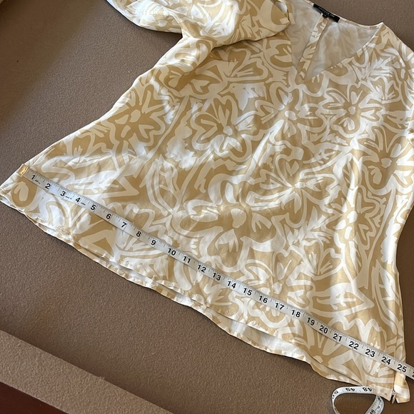 LAFAYETTE 148 NEW YORK Astley Light Garden Print Blouse - XL - Picture 11 of 11